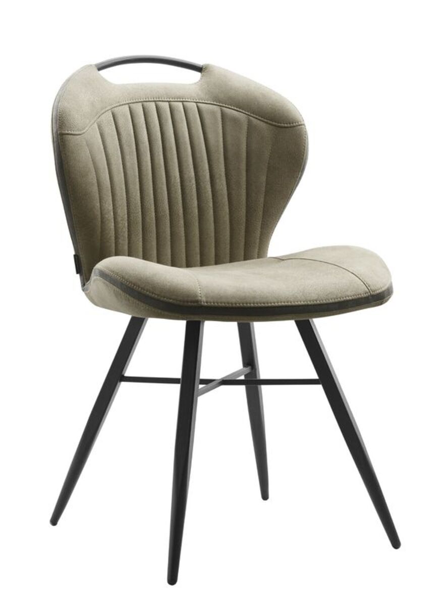 Eetkamerstoel Maleo - Zonder armleuning - Groen - Stof - Modern - Profijt Meubel