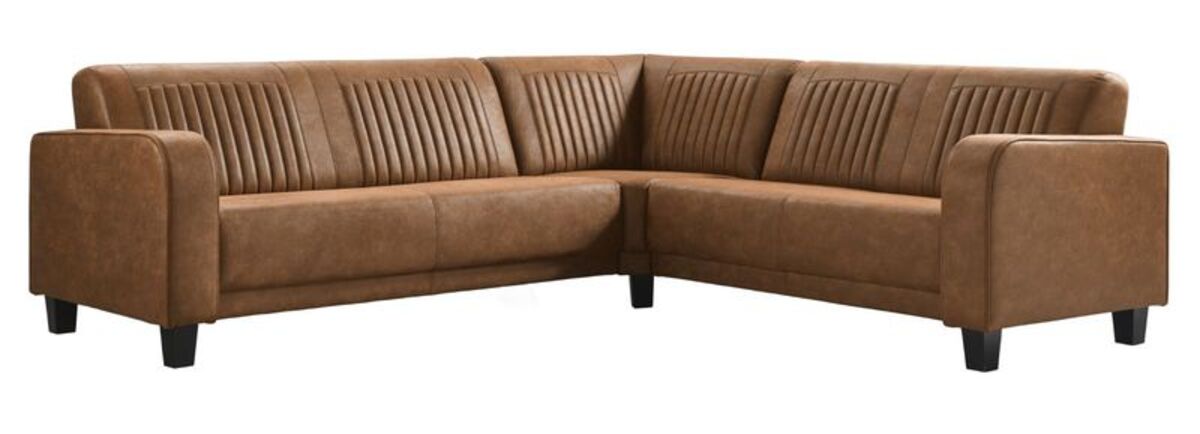 Hoekbank Mills - - Bruin - Microleder - Modern - Profijt Meubel