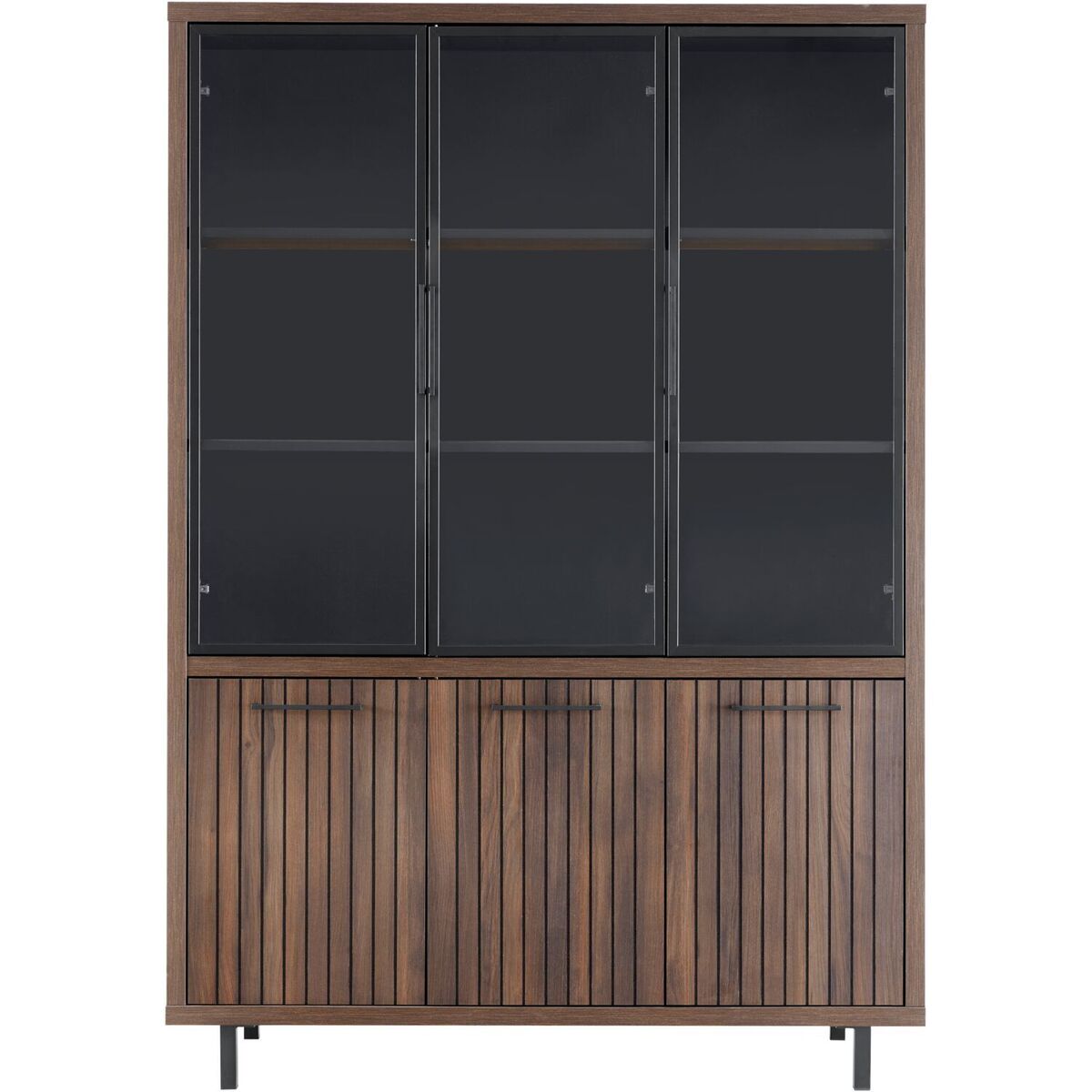 Vitrinekast Tenino - Bruin - Hout - Modern - Profijt Meubel