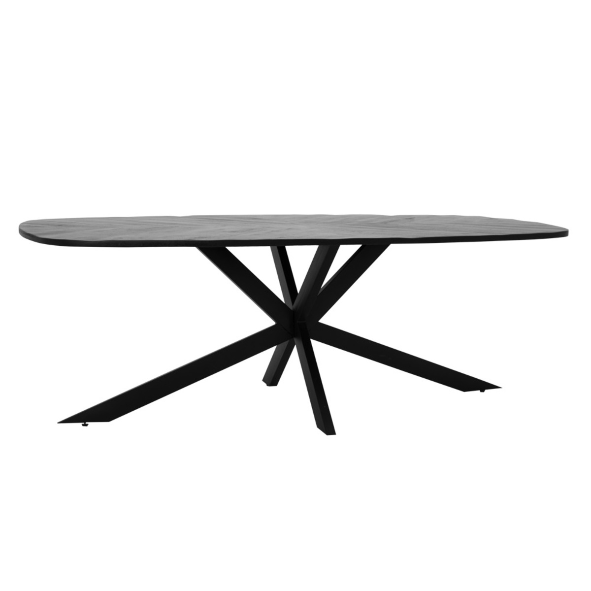 Eetkamertafel Silvi Zwart - Mangohout - Tower Living