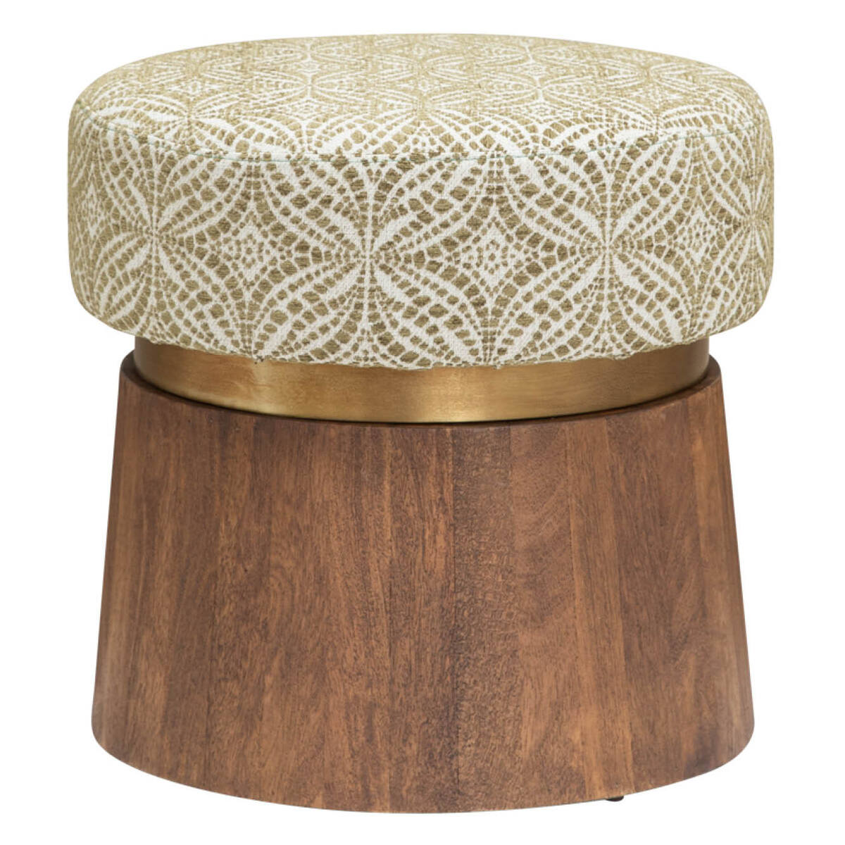 Poef Ossana - Bruin - Hout - Retro - Tower Living