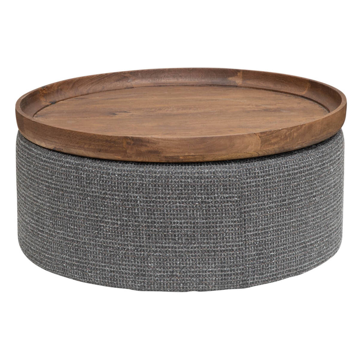 Poef Ossana - Grijs - Stof - Modern - Tower Living