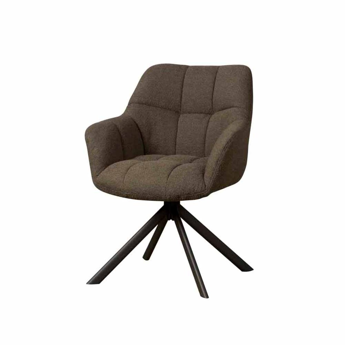 Eetkamerstoel Alba Bruin - Boucle - DOK 2 Cosy