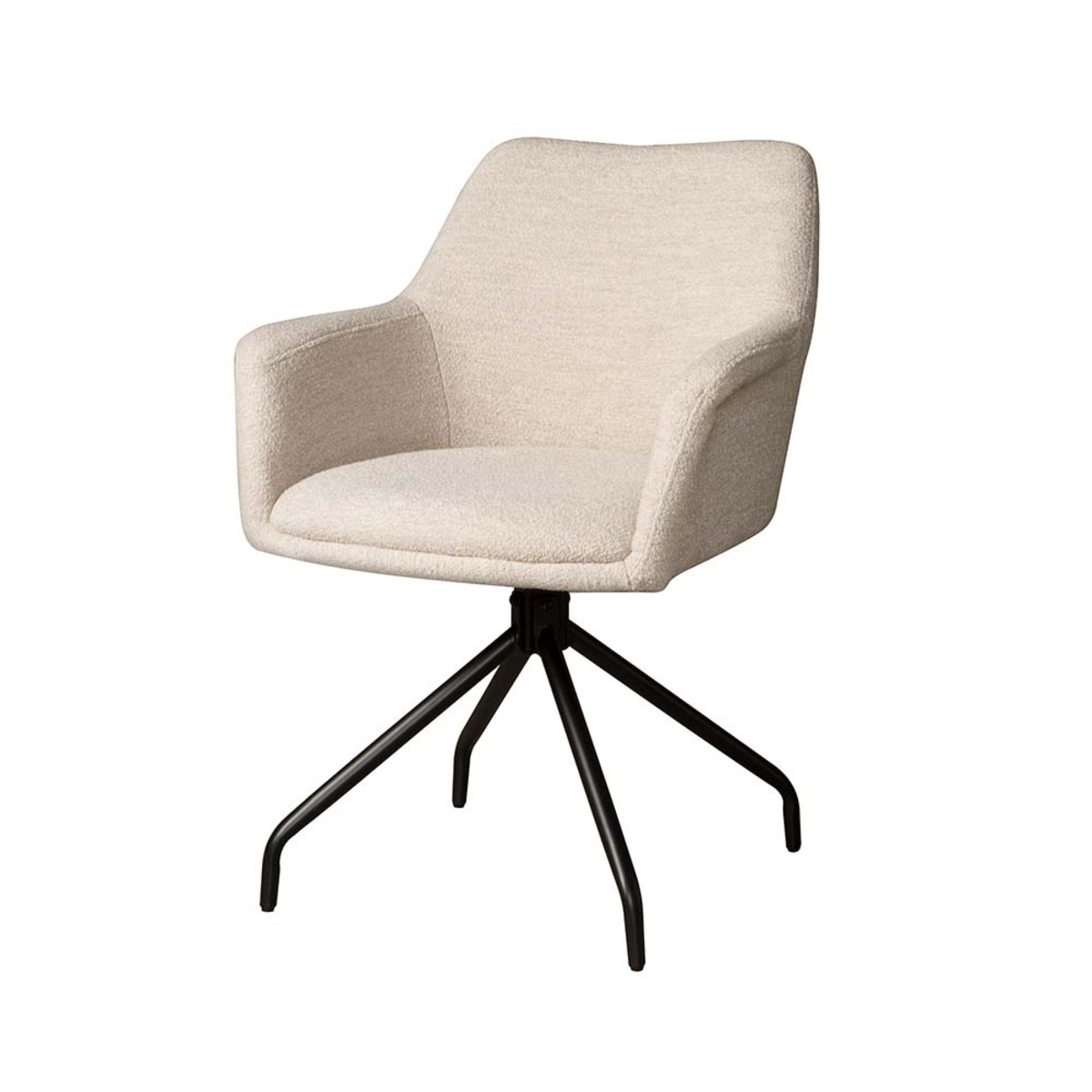 Eetkamerstoel Ortana Bruin Beige - Stof - Tower Living