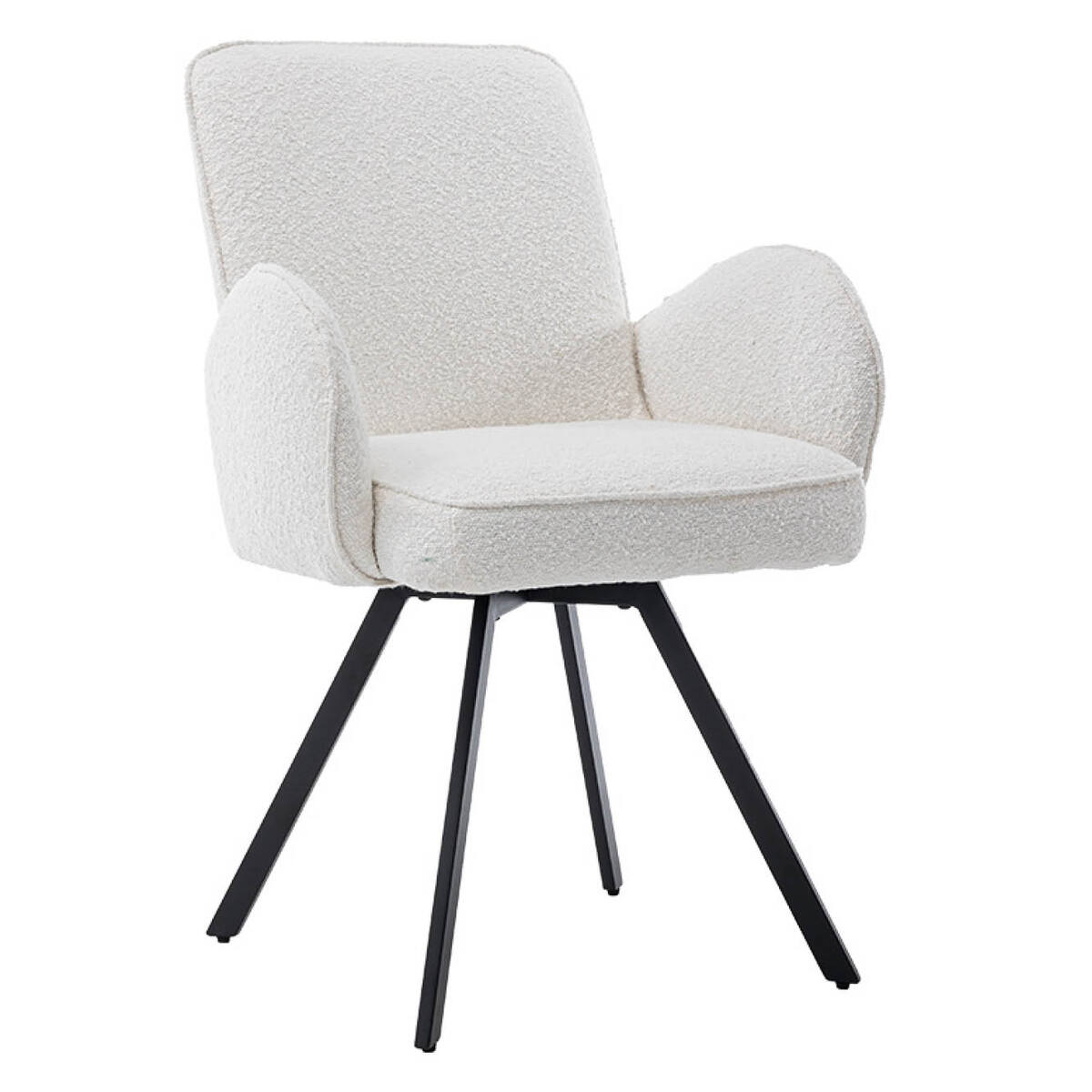 Eetkamerstoel  Wit - Boucle - DOK 2 Cosy