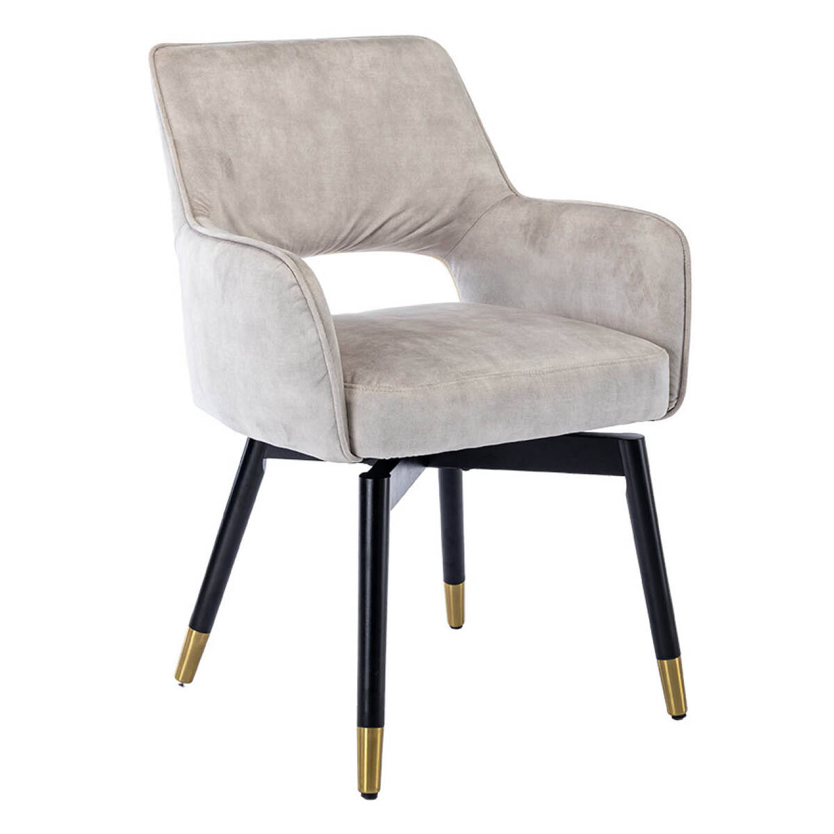 Eetkamerstoel Lenno Crème Beige - Velours - Tower Living