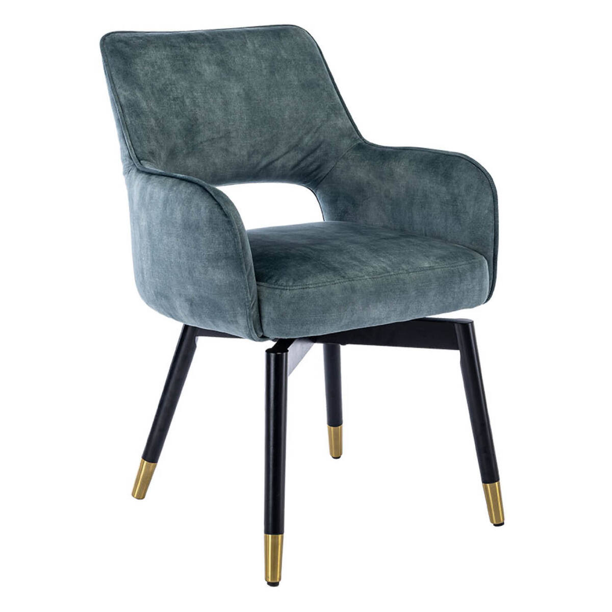 Eetkamerstoel Lenno Blauw - Velours - Tower Living