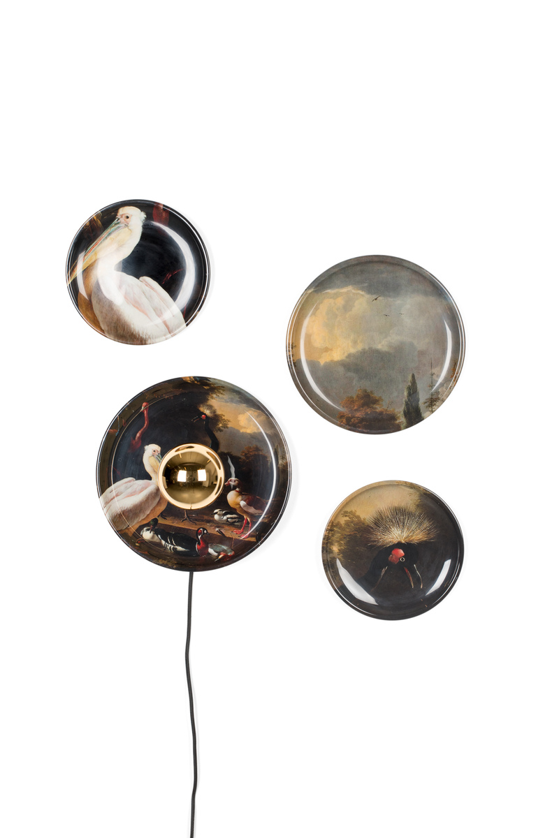 Wandlamp No Food Here Birds Multi - Metaal - Bold Monkey