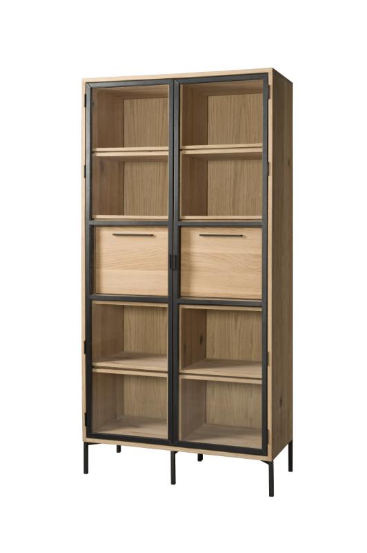 Vitrinekast Ravenna Naturel Hout - Eiken - Tower Living