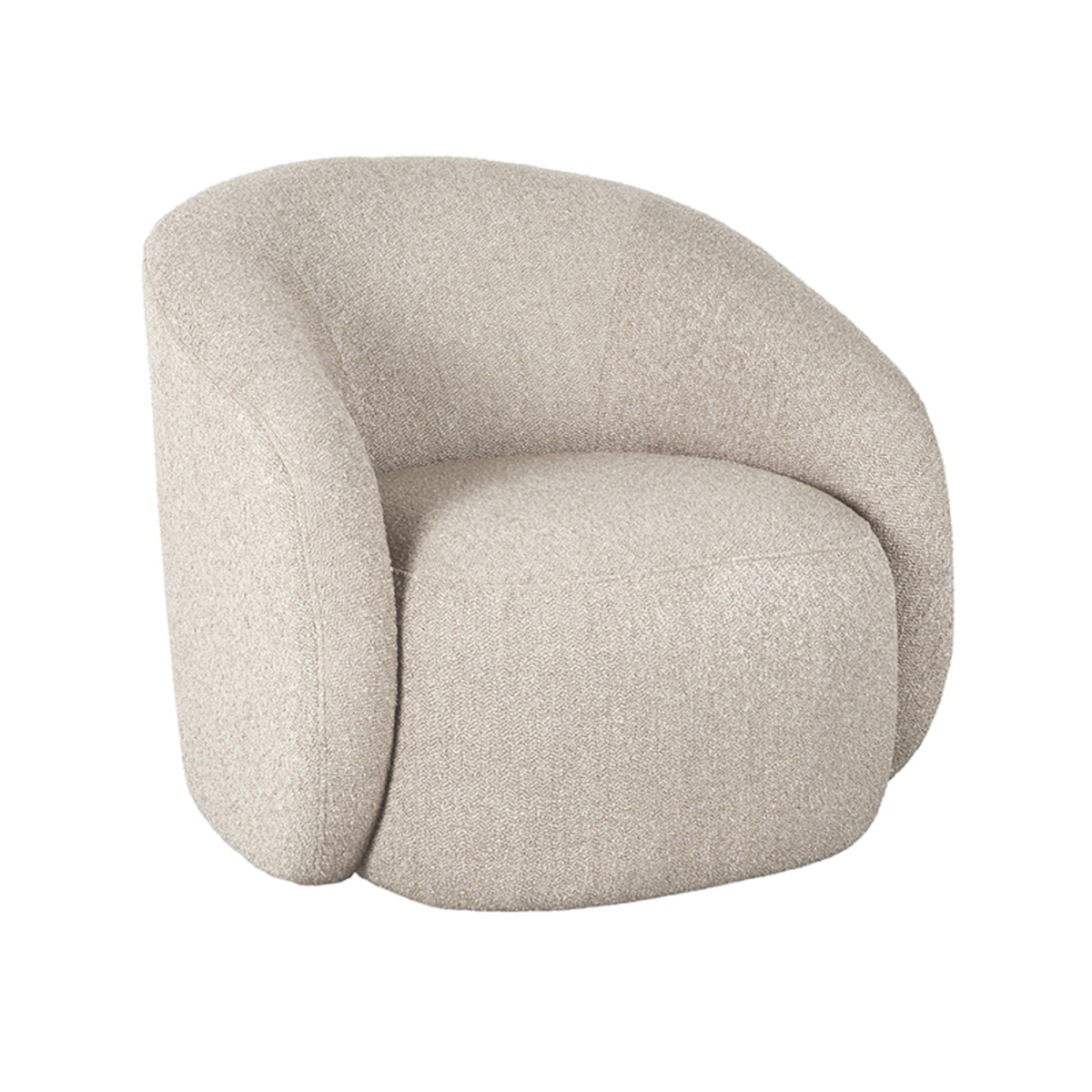 Fauteuil Alby Naturel Beige - Boucle - Fauteuil - LABEL51