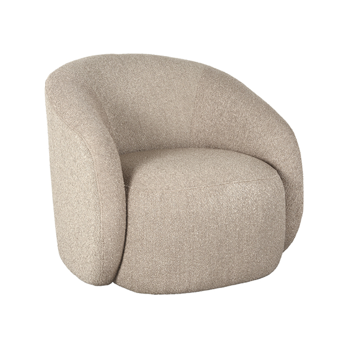 Fauteuil Alby Bruin Clay - Chicue Boucle - Fauteuil - LABEL51