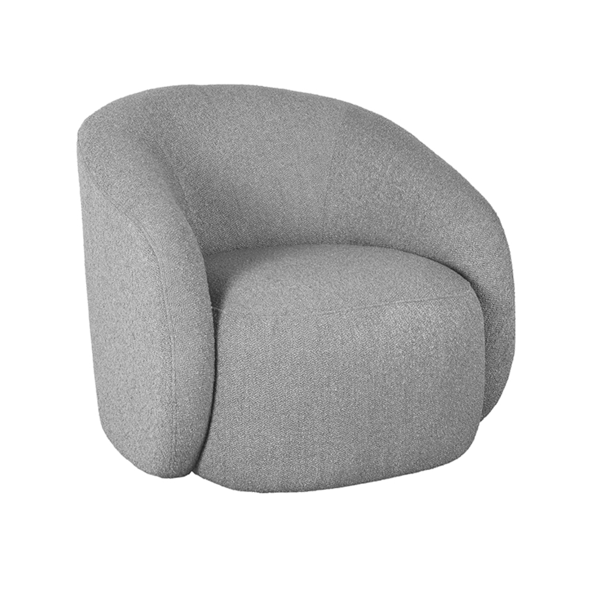 Fauteuil Alby Grijs - Boucle - Fauteuil - LABEL51