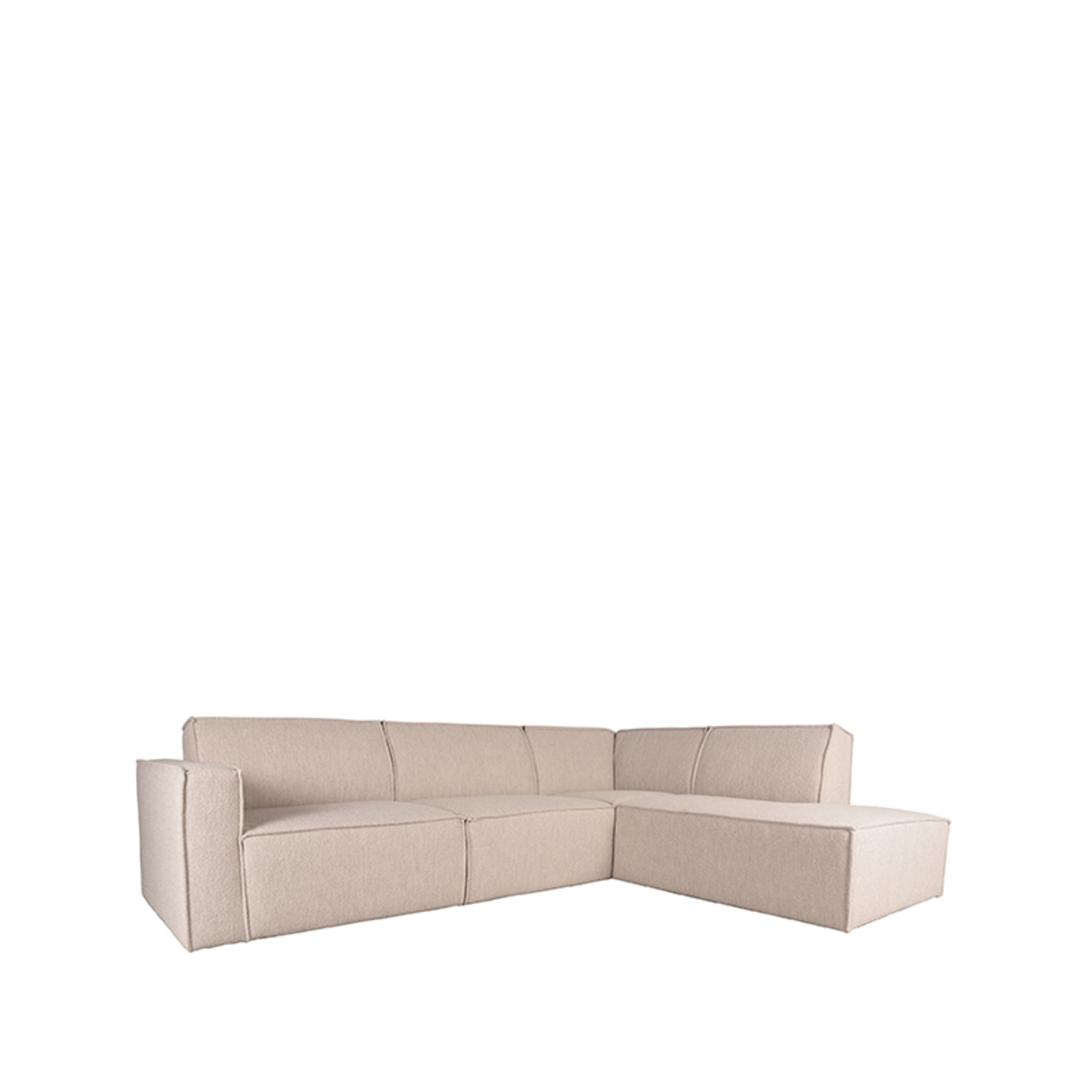 Bank Kay Naturel - Boucle - Ottomane 2,5 zits Rechts - LABEL51