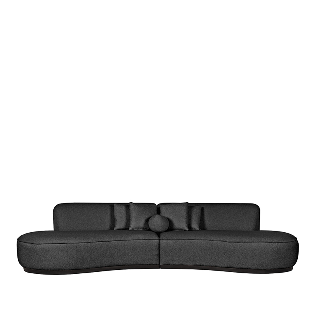 Bank Mori Grijs Antraciet - Boucle - 4-zitsbank - LABEL51