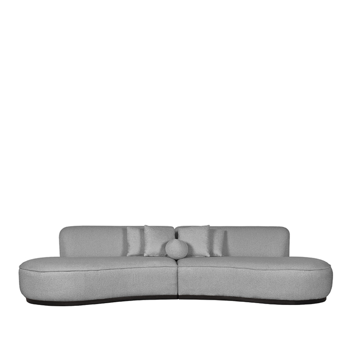 Bank Mori Grijs - Boucle - 4-zitsbank - LABEL51