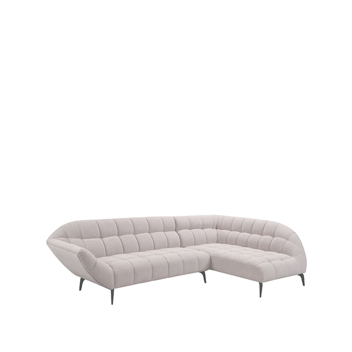 Bank Sorisso Naturel - Boucle - Ottomane 2 zits Rechts - LABEL51