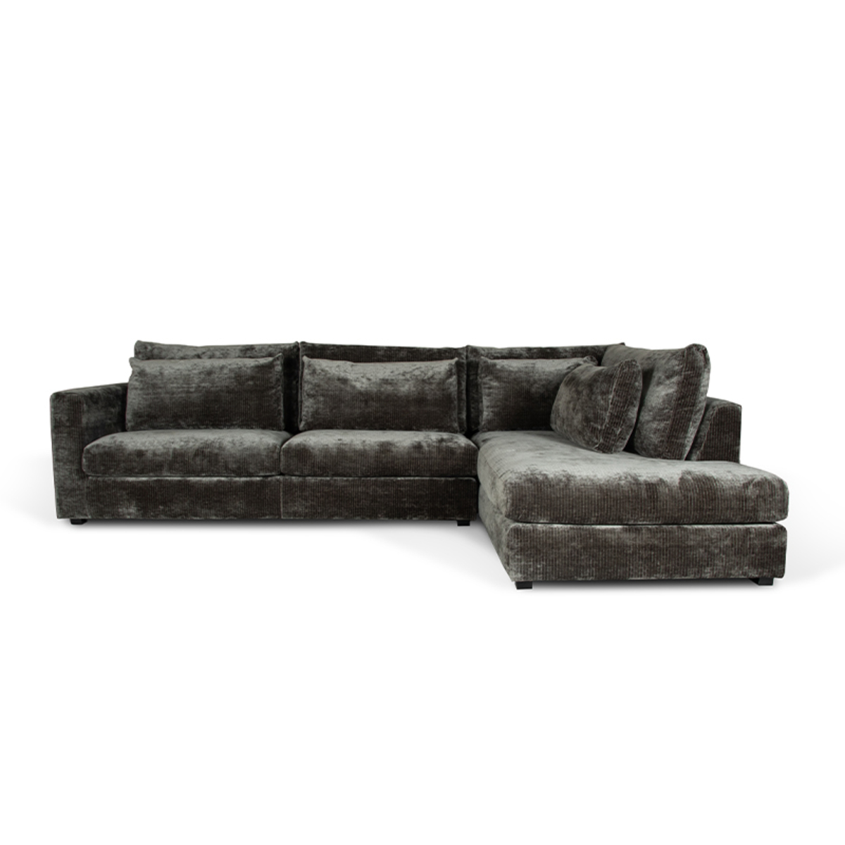 Hoekbank Pauline Groen Hunter - Ribcord - DOK 2 Cosy