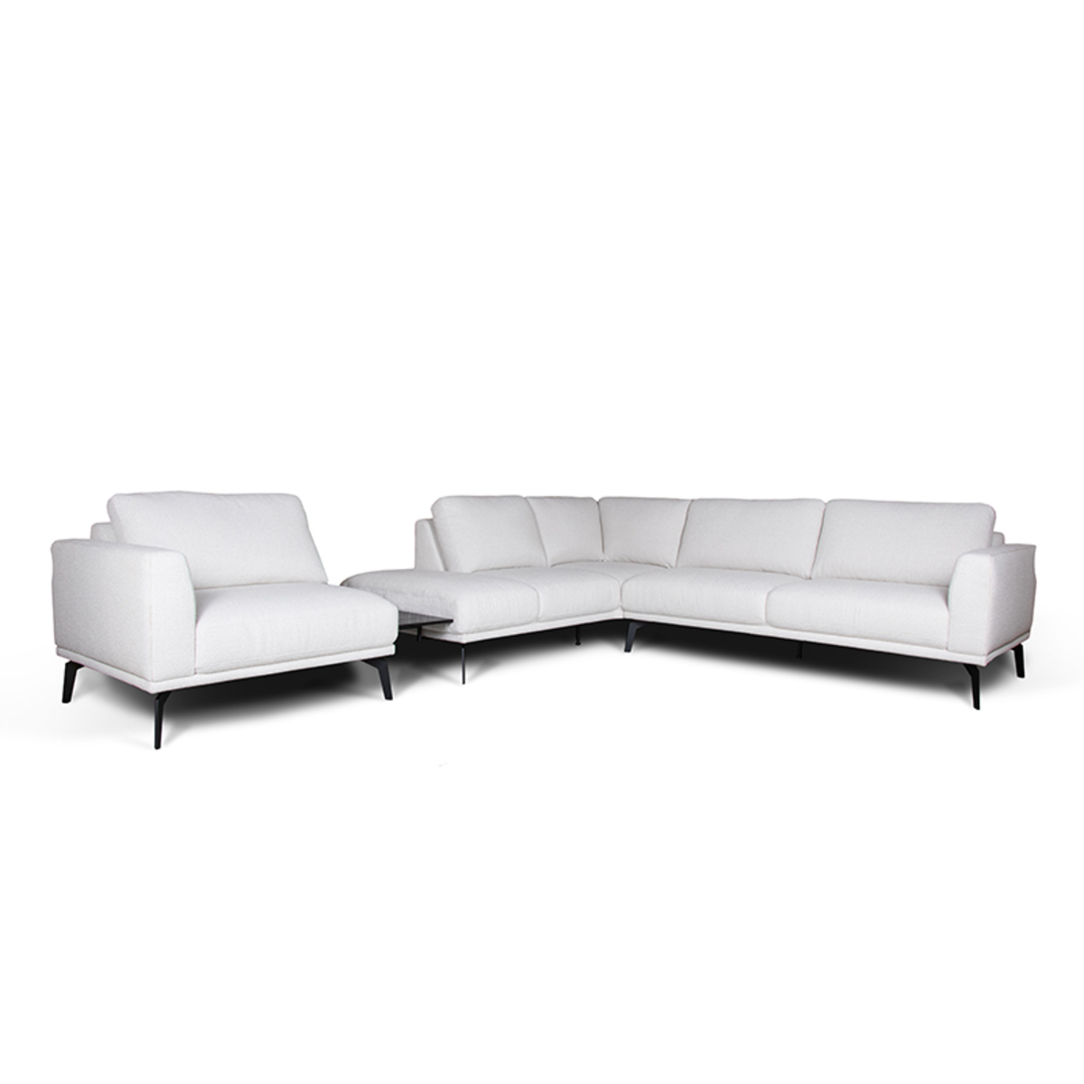 Hoekbank Loretta Grijs Silver - Stof - DOK 2 Essentials