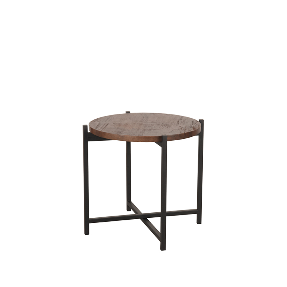 Bijzettafel Dox Bruin Zwart - Mangohout - LABEL51