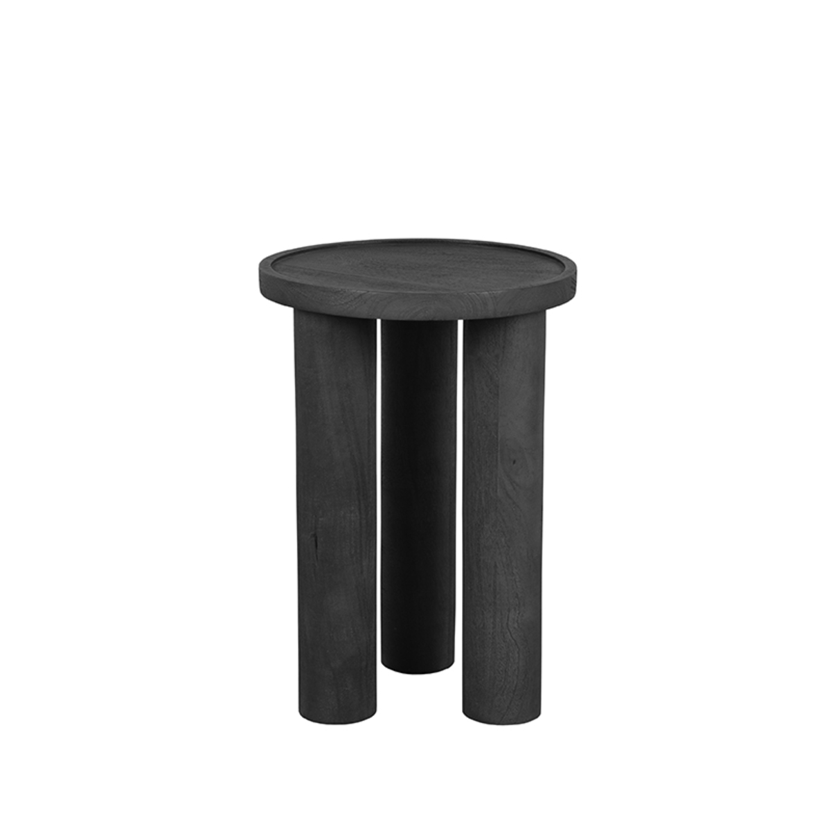 Bijzettafel Elly Zwart - Mangohout - LABEL51