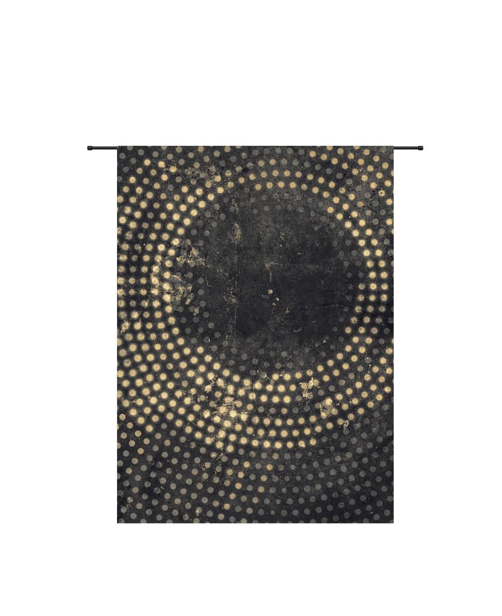 Wanddecoratie Cala Zwart  - Katoen - Urban Cotton