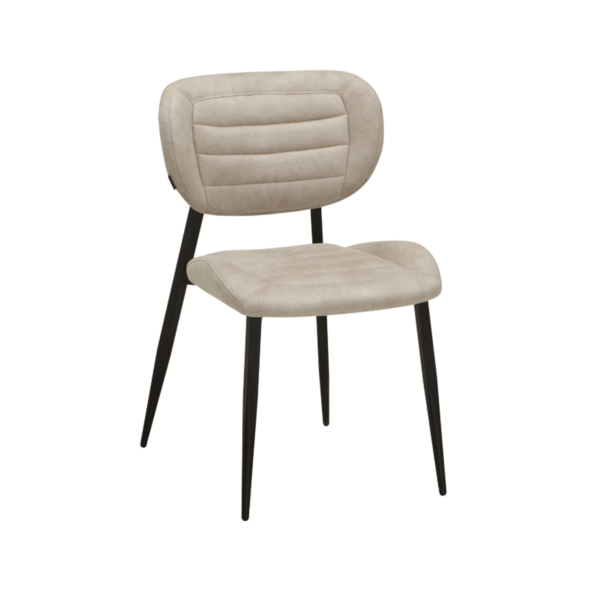 Eetkamerstoel Rikki Naturel Zand - Microfiber - DOK 2 Essentials