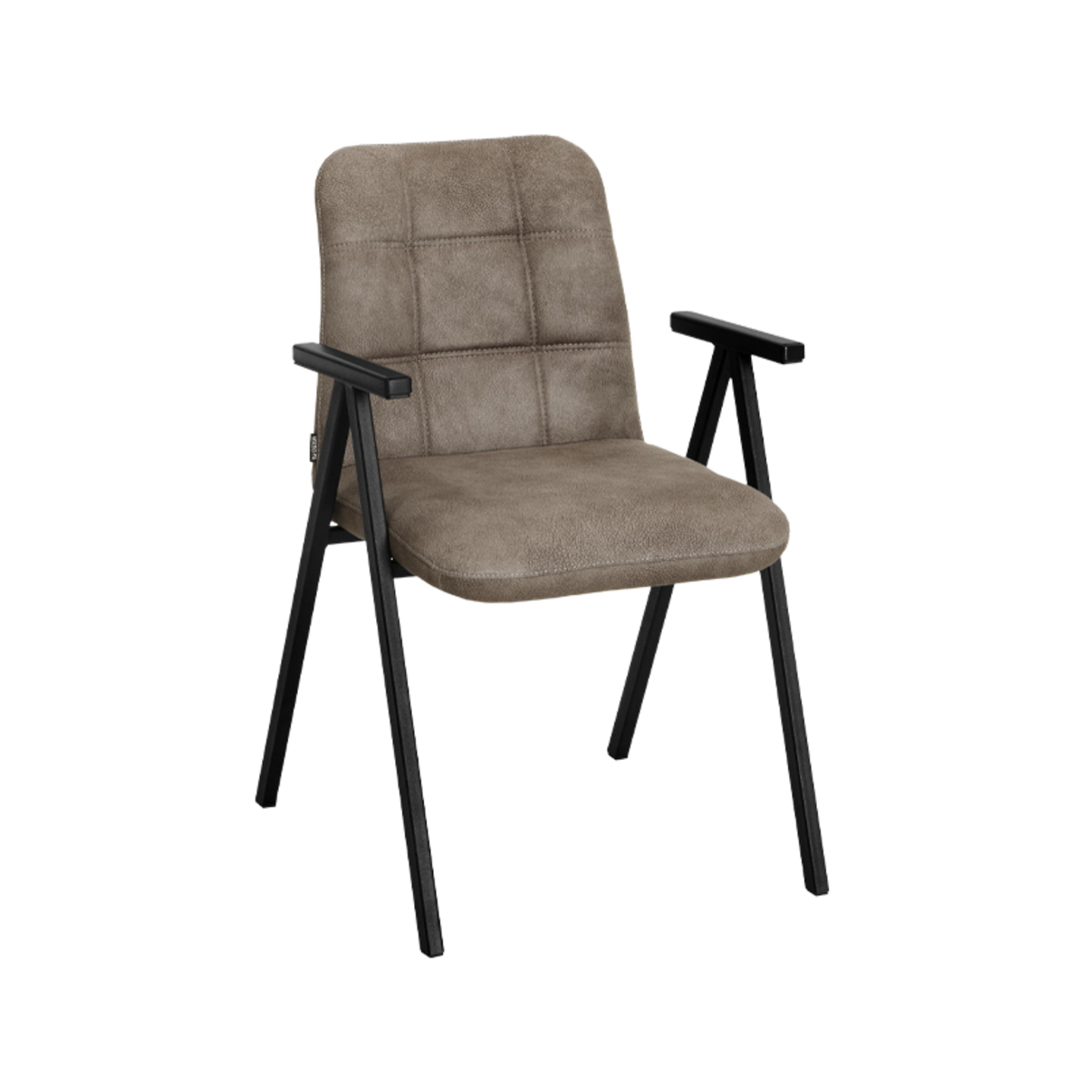 Eetkamerstoel Lugano Grijs Taupe - Microfiber - DOK 2 Essentials
