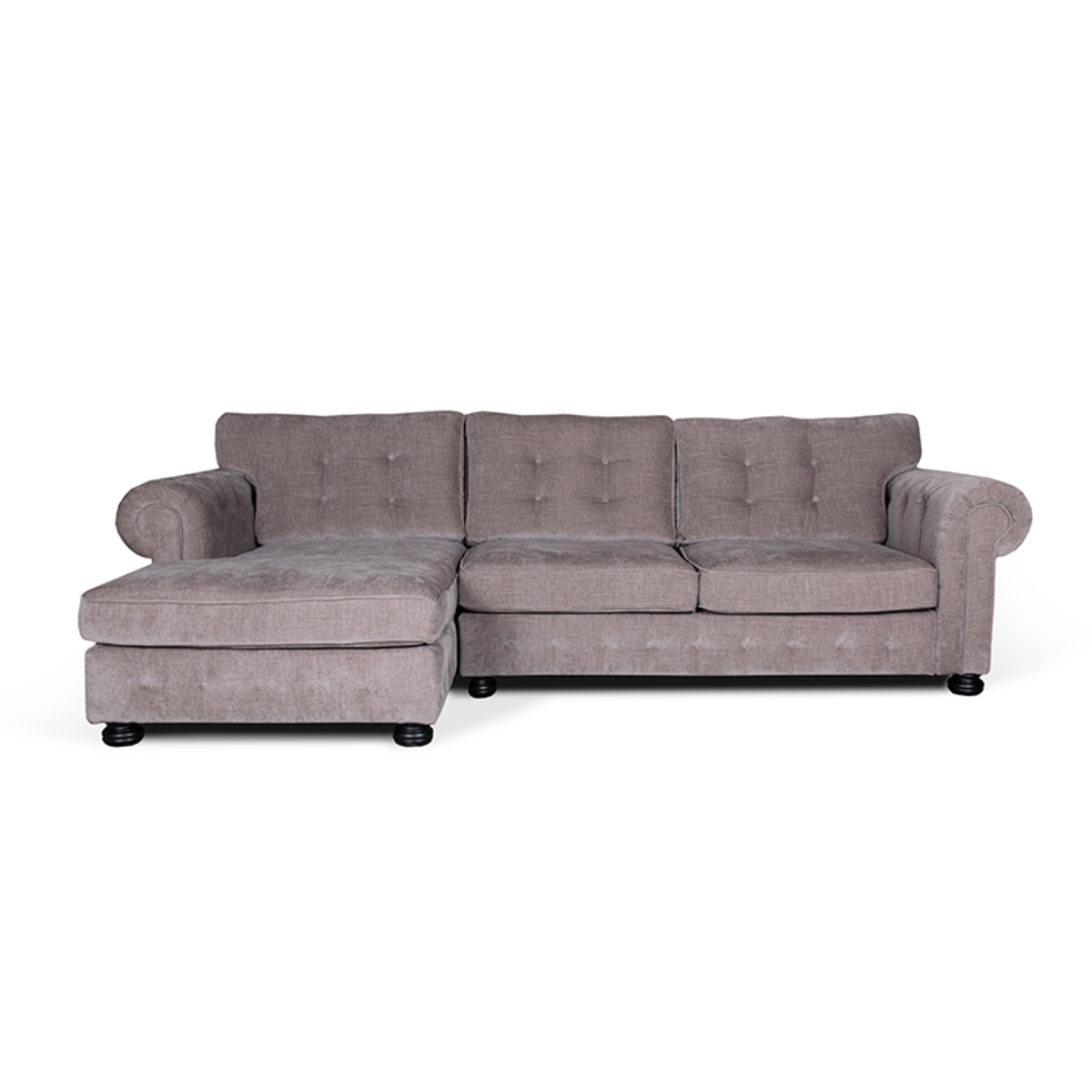 Hoekbank San Remo Grijs Taupe - Stof - Urban Sofa