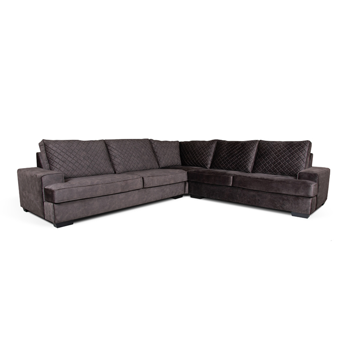 Hoekbank Brandon Grijs Antraciet - Stof - Urban Sofa