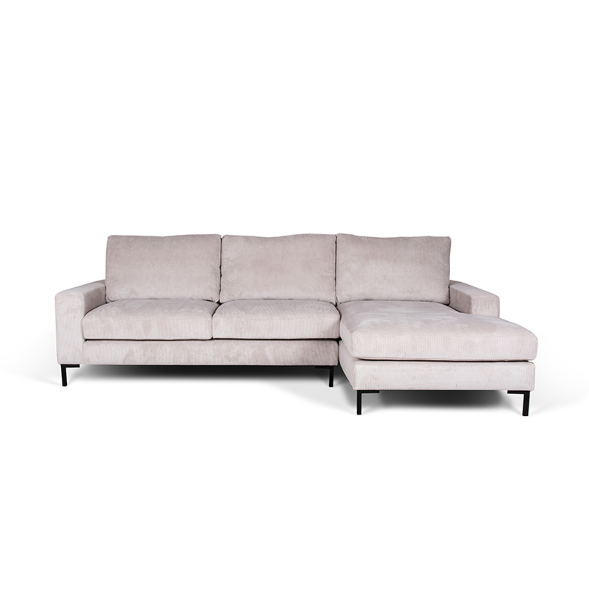 Bank Lausanne Bruin Zand - Stof - Hoekbank - Urban Sofa