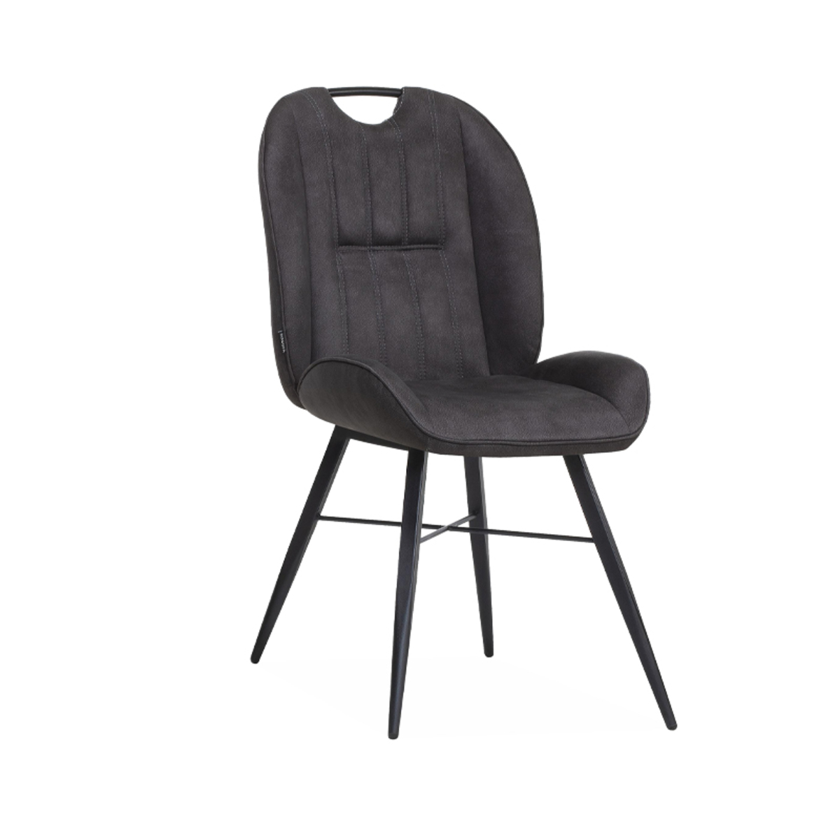 Eetkamerstoel Shelton Grijs Antraciet - Microfiber - DOK 2 Essentials