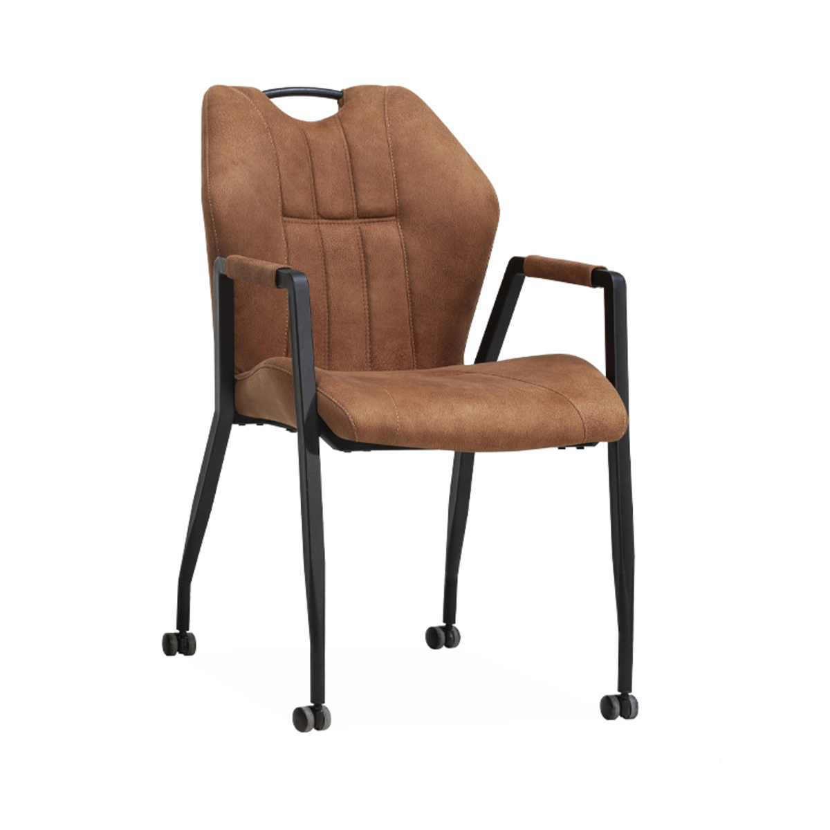 Eetkamerstoel Point Bruin Cognac - Microfiber - DOK 2 Essentials