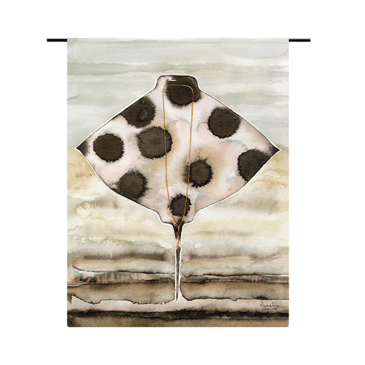 Wanddecoratie Eagle Ray Bruin - Katoen - Urban Cotton