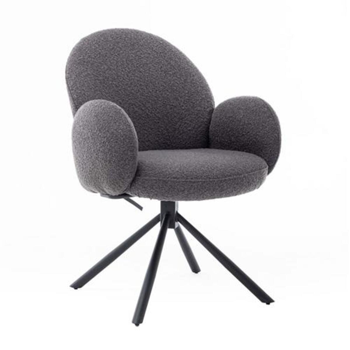 Eetkamerstoel Imola Grijs Antraciet - Boucle - DOK 2 Cosy