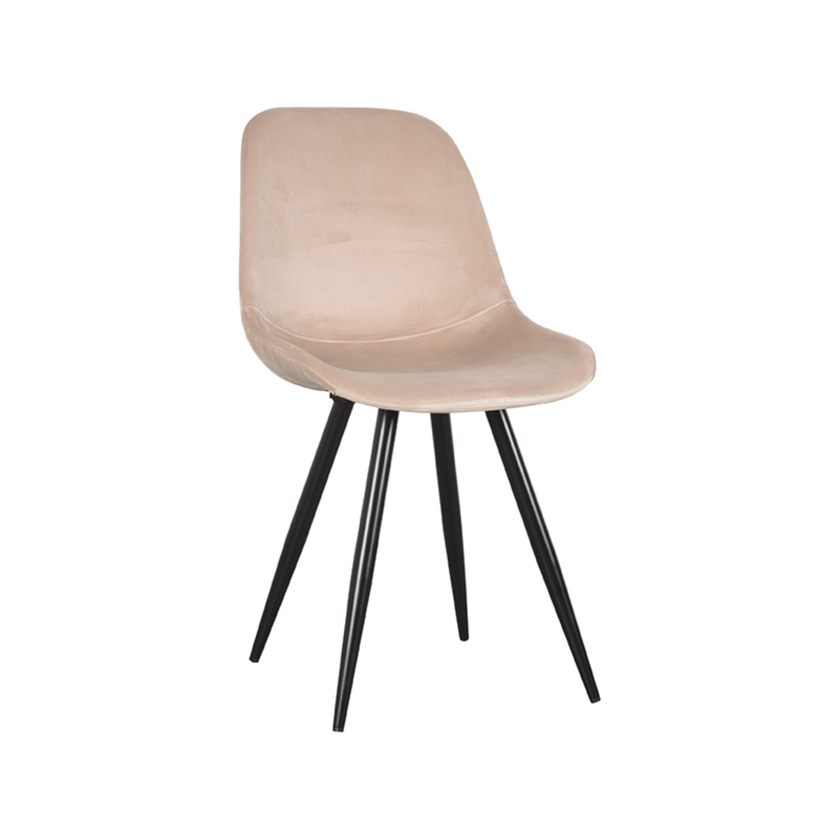 Eetkamerstoel Capri Naturel Zand - Fluweel - LABEL51