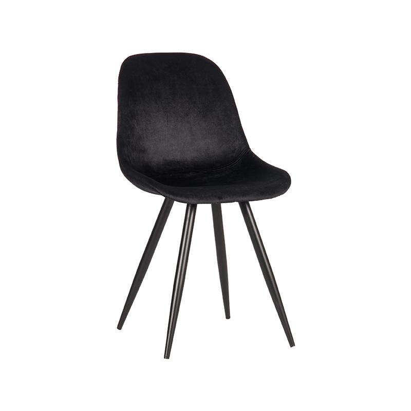 Eetkamerstoel Capri Zwart - Fluweel - LABEL51