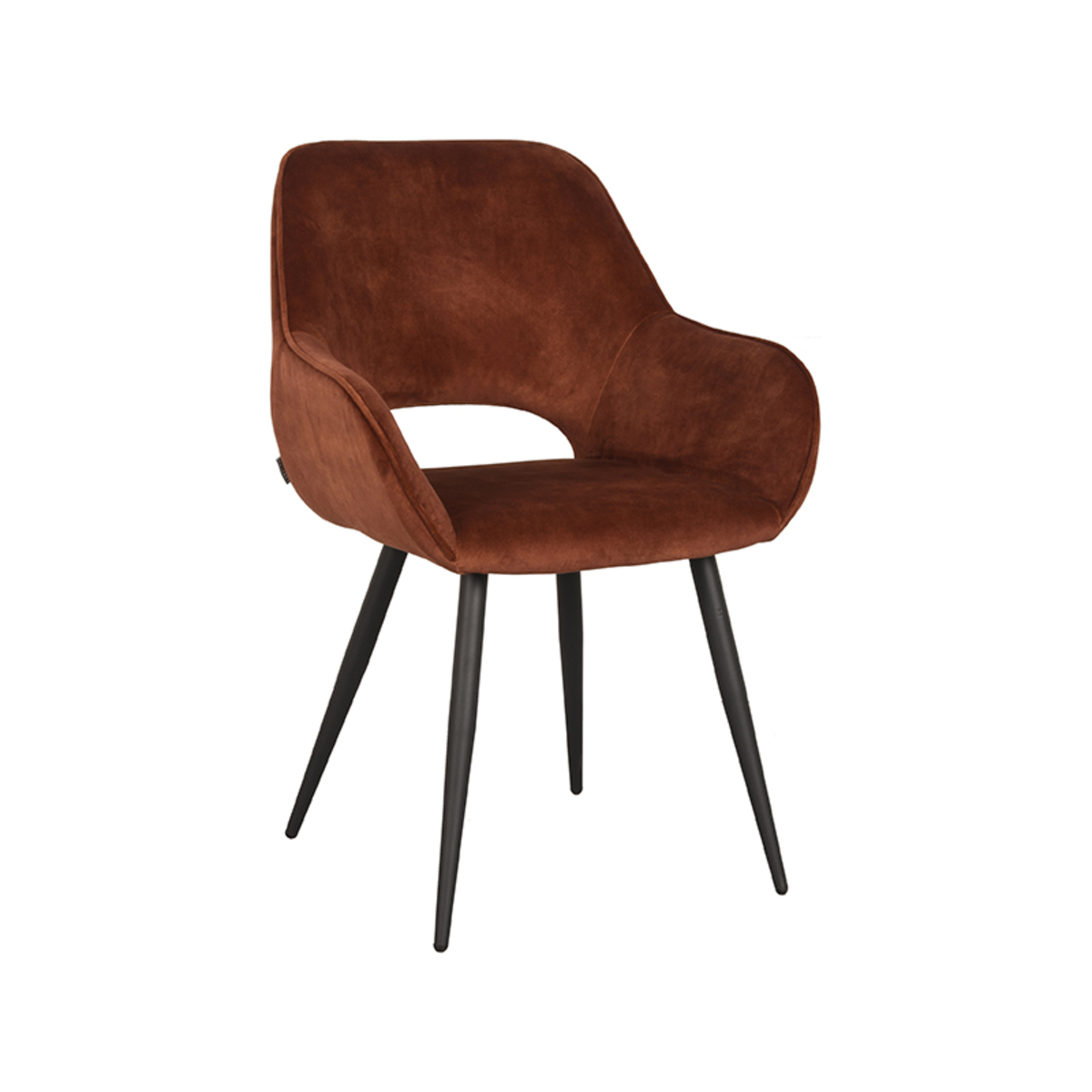 Eetkamerstoel Fer Bruin Rust - Velours - LABEL51