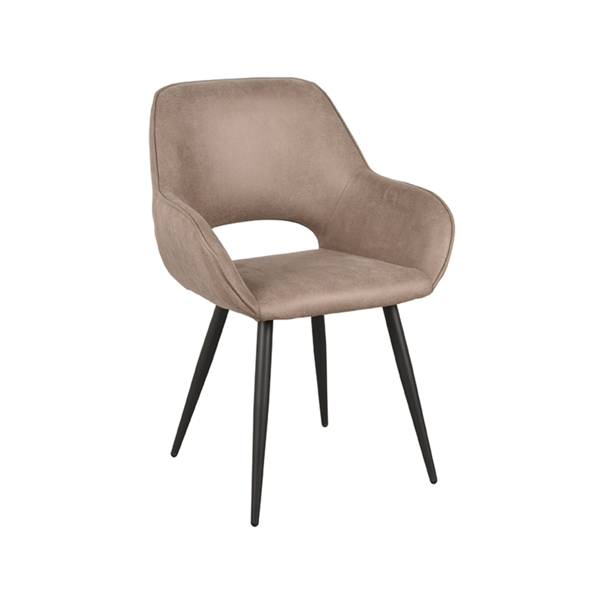 Eetkamerstoel Fer Bruin Taupe - Micro Suede - LABEL51