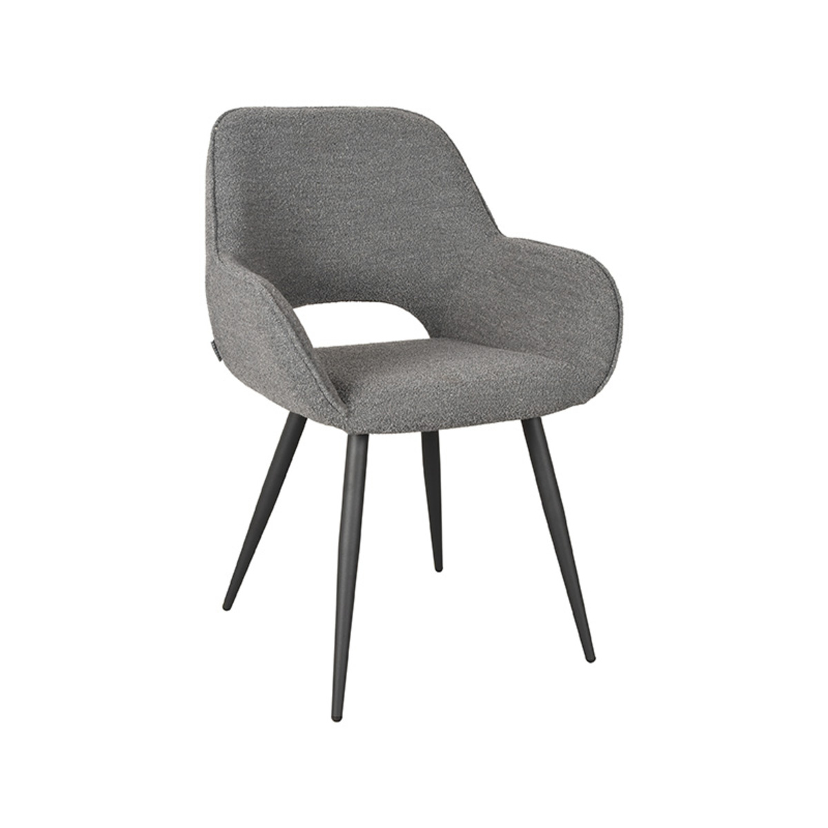 Eetkamerstoel Fer Grijs - Boucle - LABEL51
