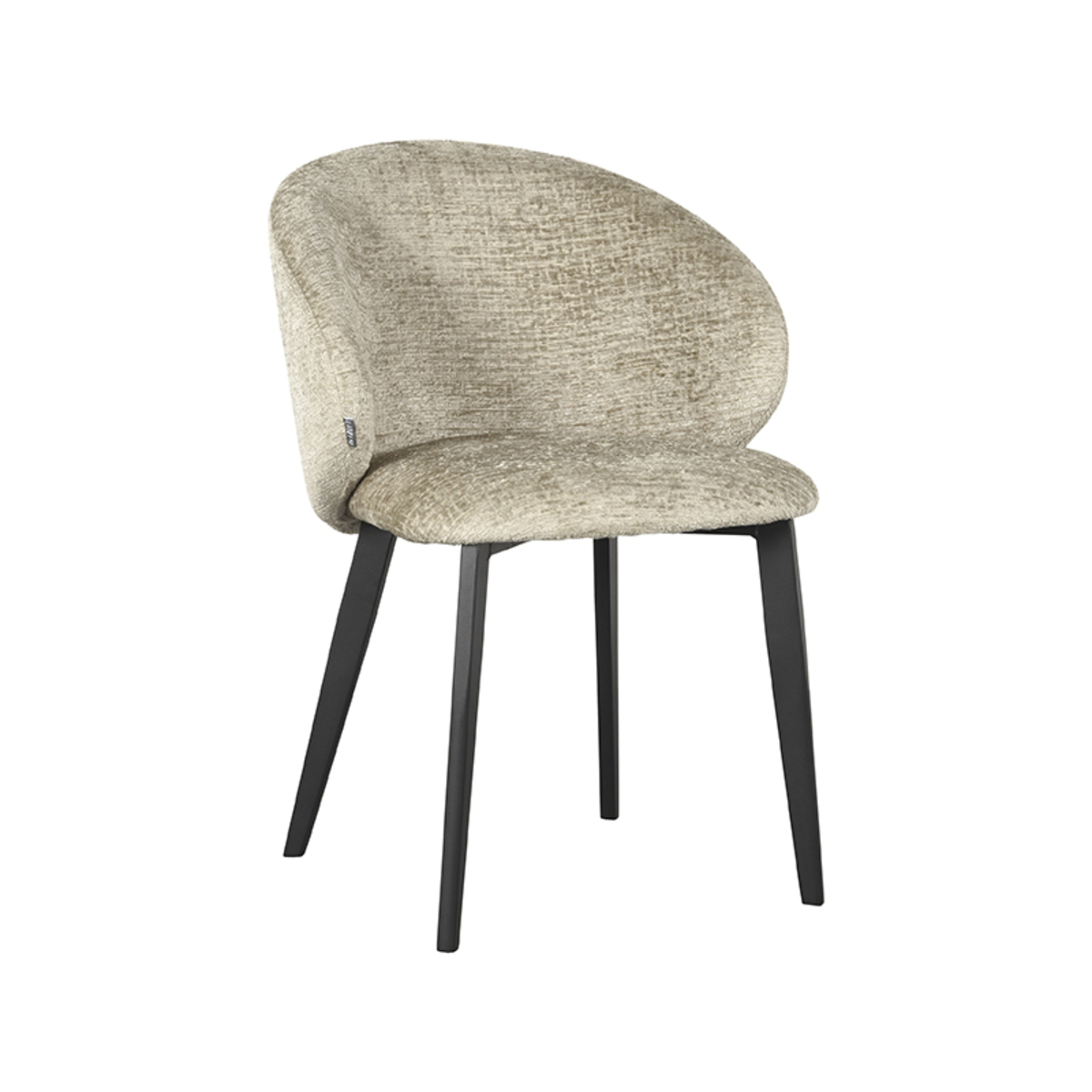 Eetkamerstoel Logan Naturel Beige - Fluweel - LABEL51