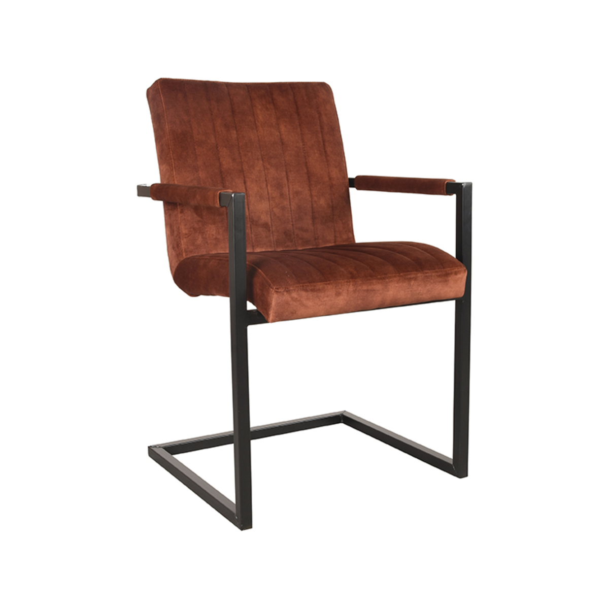 Eetkamerstoel Milo Bruin Rust - Velours - LABEL51