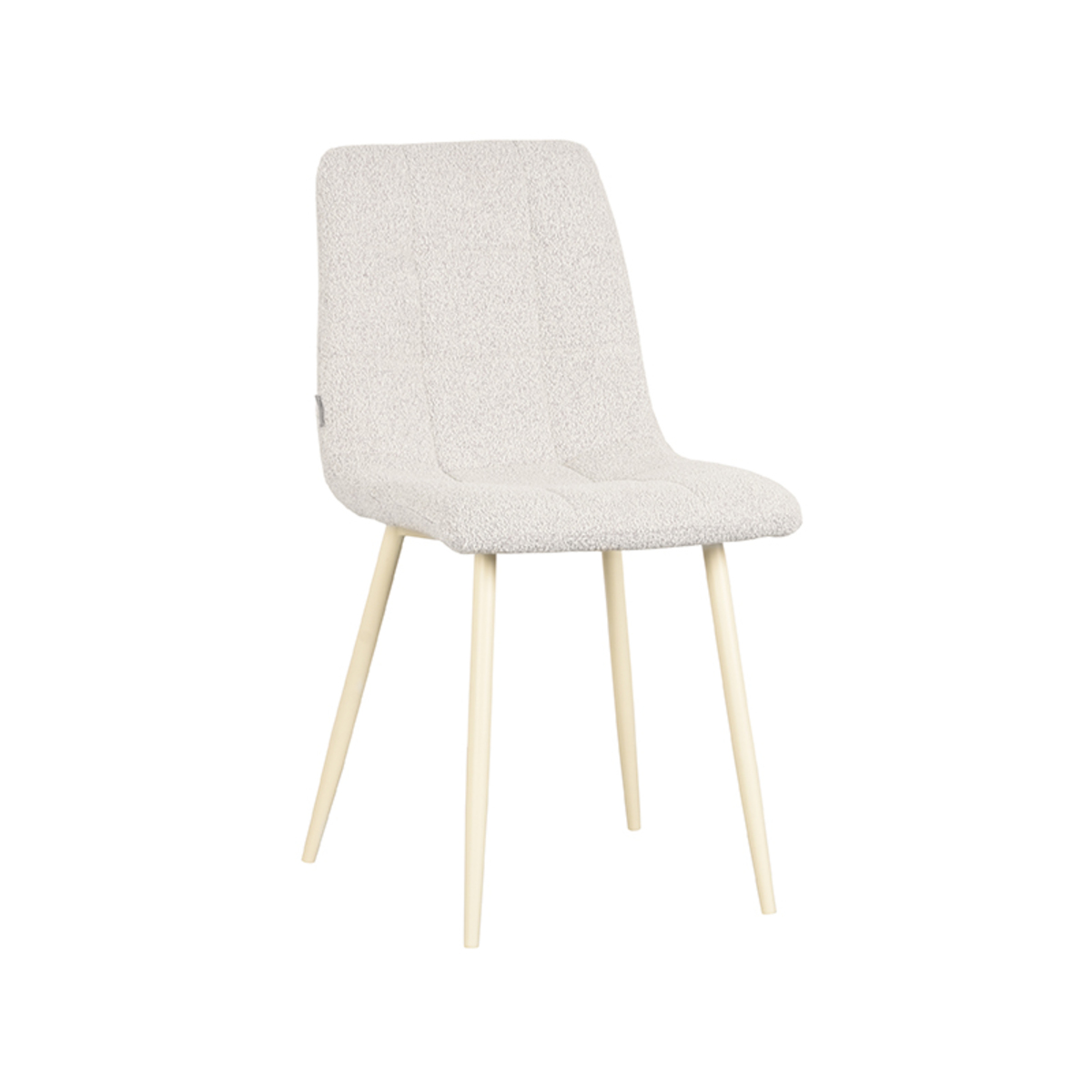 Eetkamerstoel Nino Naturel Wit - Boucle - LABEL51