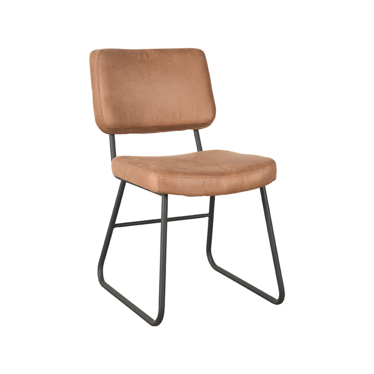 Eetkamerstoel Noah Bruin Cognac - Microfiber - LABEL51