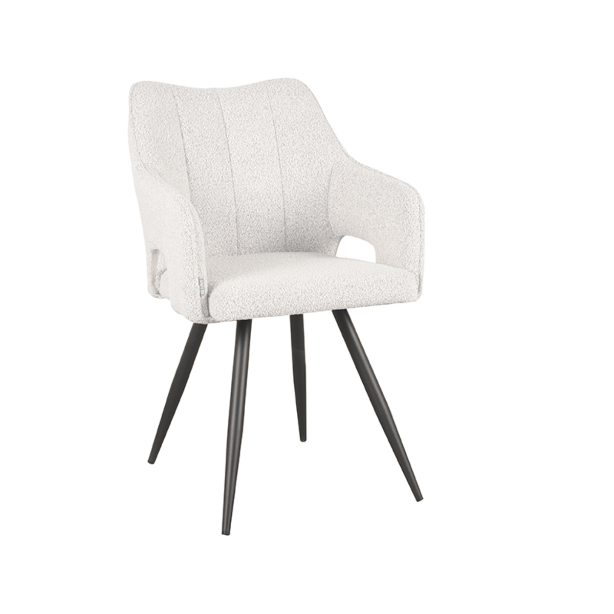 Eetkamerstoel Noud Wit - Boucle - LABEL51