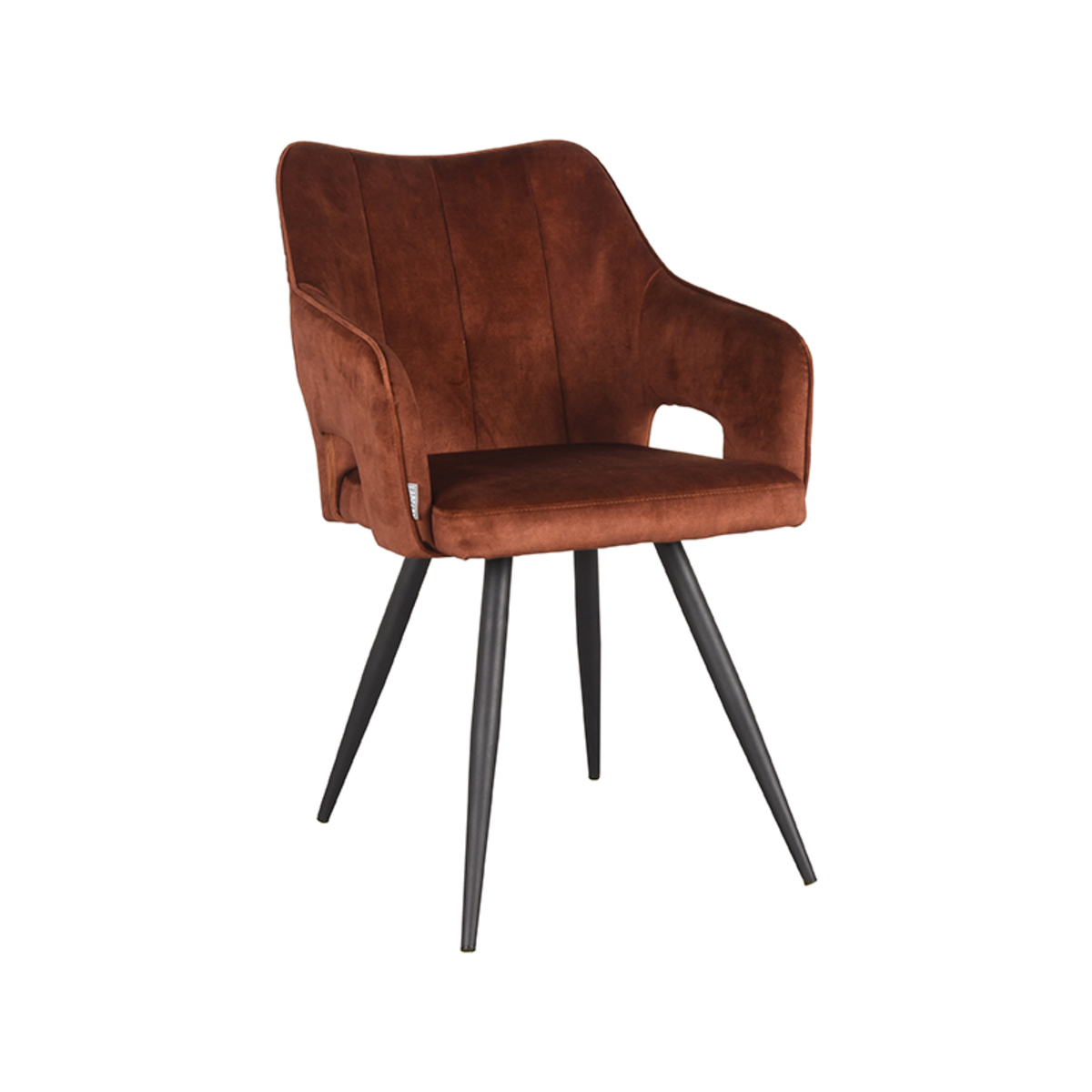 Eetkamerstoel Noud Bruin Rust - Velours - LABEL51