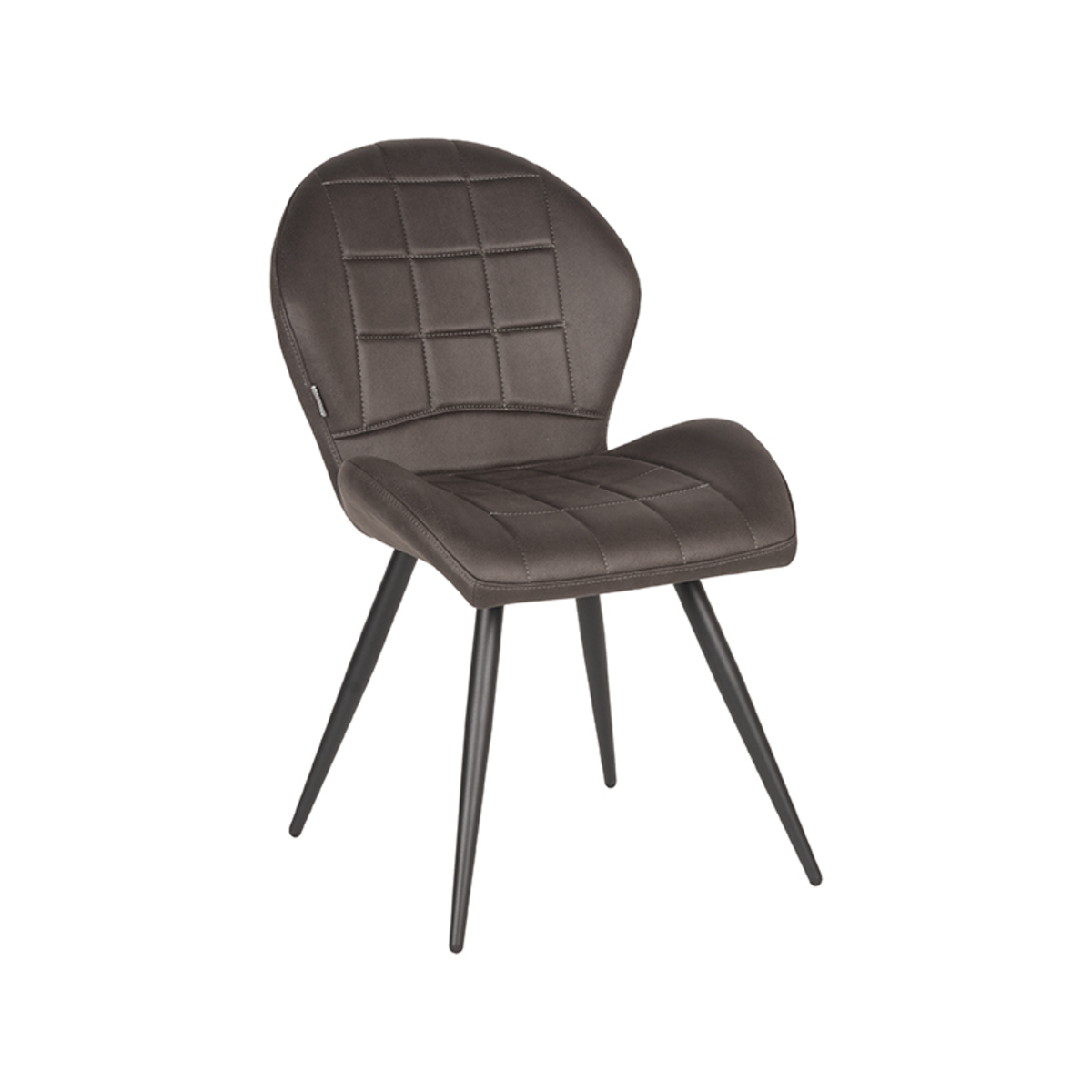 Eetkamerstoel Sil Grijs Antraciet - Microfiber - LABEL51