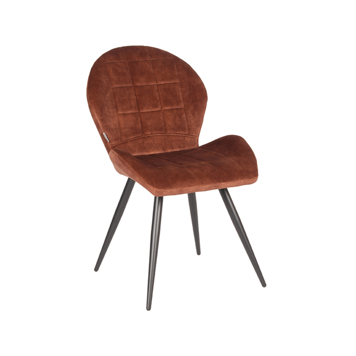Eetkamerstoel Sil Bruin Rust - Velours - LABEL51