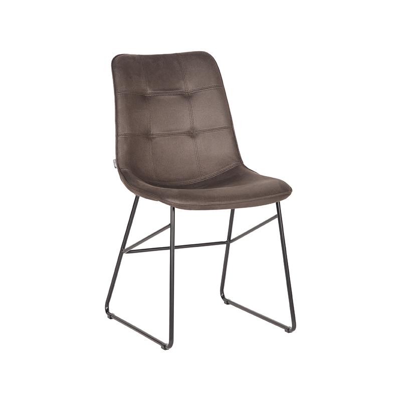 Eetkamerstoel Slim Grijs Antraciet - Microfiber - LABEL51