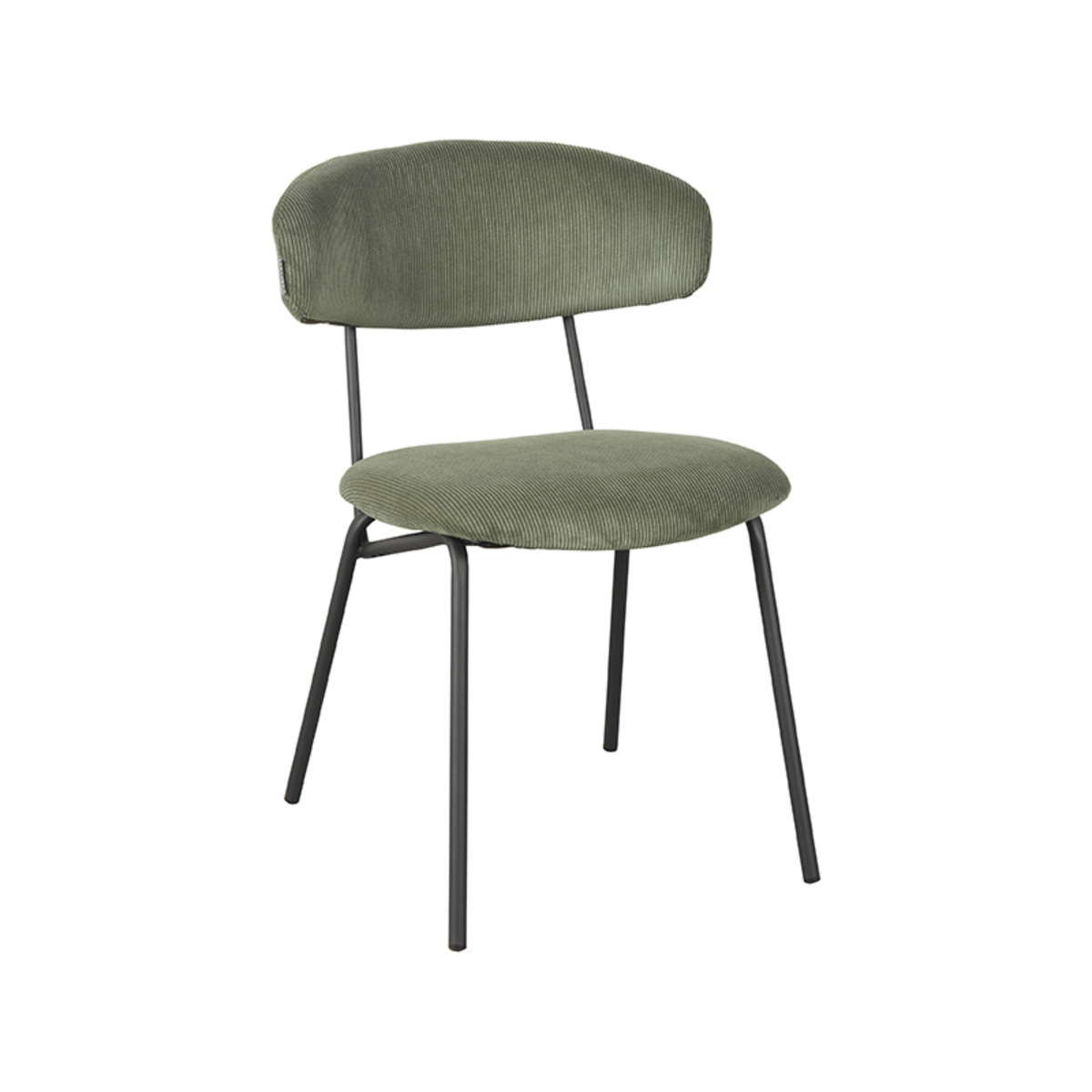 Eetkamerstoel Zack Groen Forest - Ribcord - LABEL51