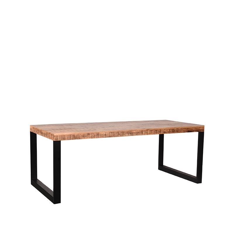Eetkamertafel Glasgow Naturel Rough - Mangohout - LABEL51